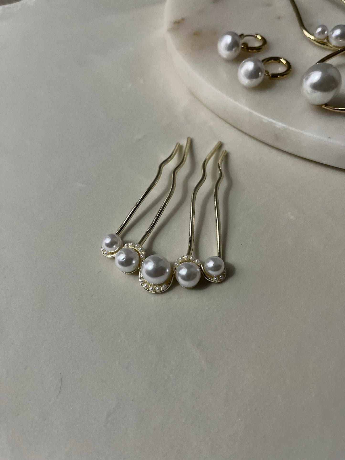 Fan Pearl Hair Pin