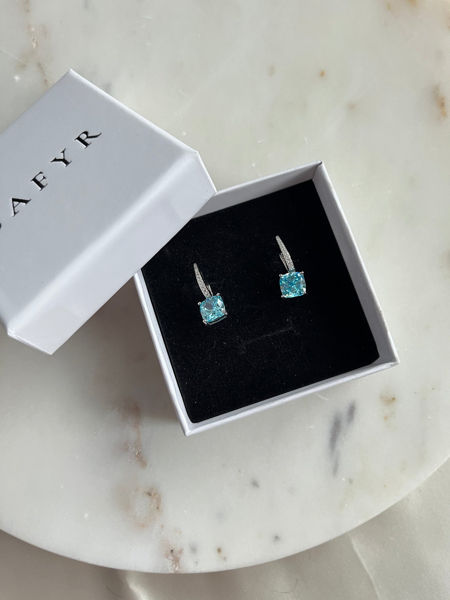 Aqua Drop Earrings