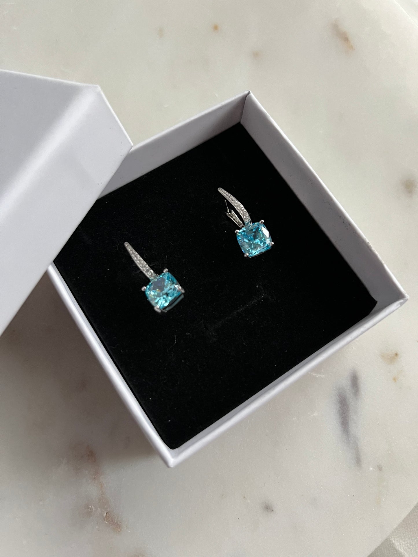 Aqua Drop Earrings