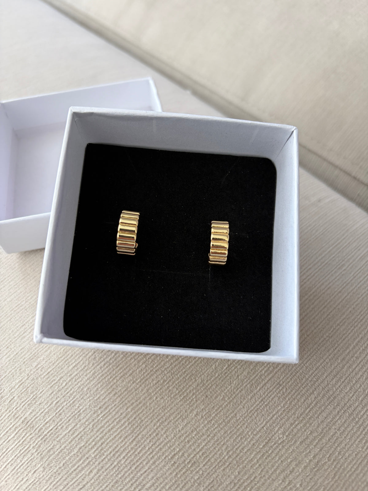 Bouchra Ribbed Hoop Earrings