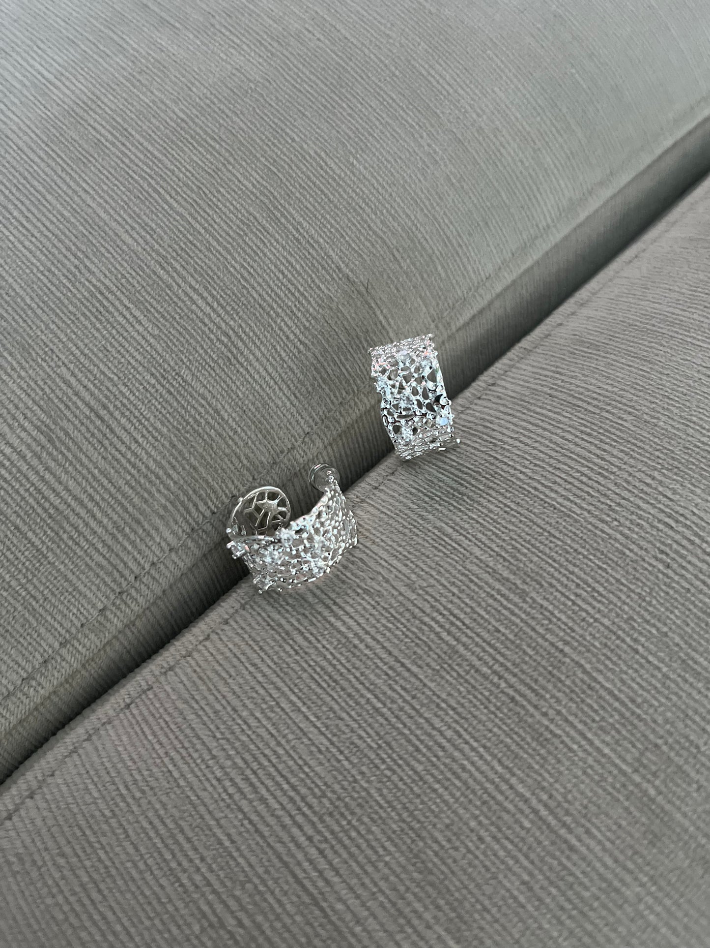 Lace Silver Earrings