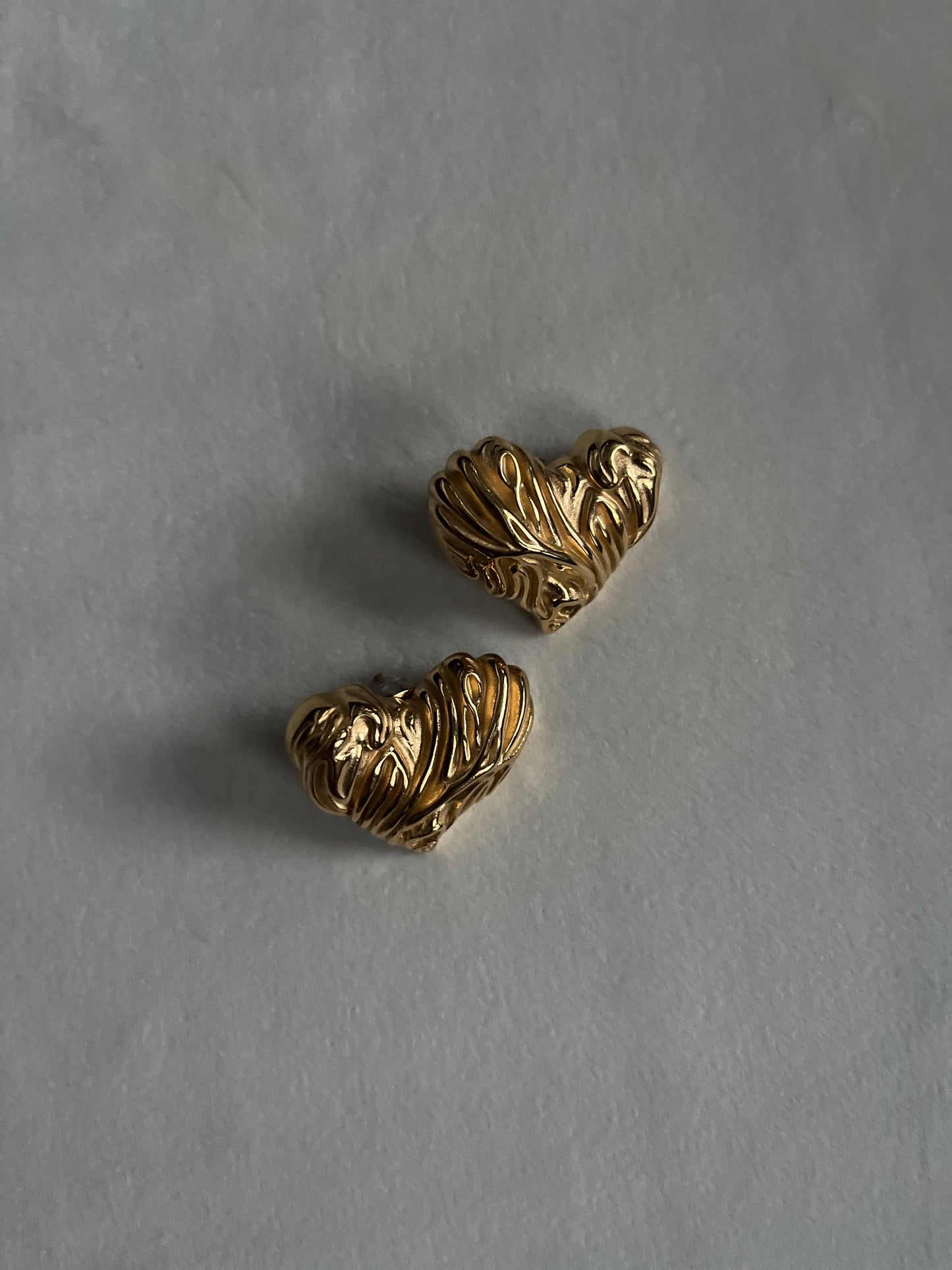 Etched Hearts Earrings