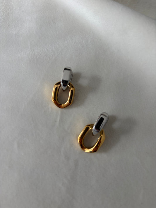 Geneva Two Tone Earrings