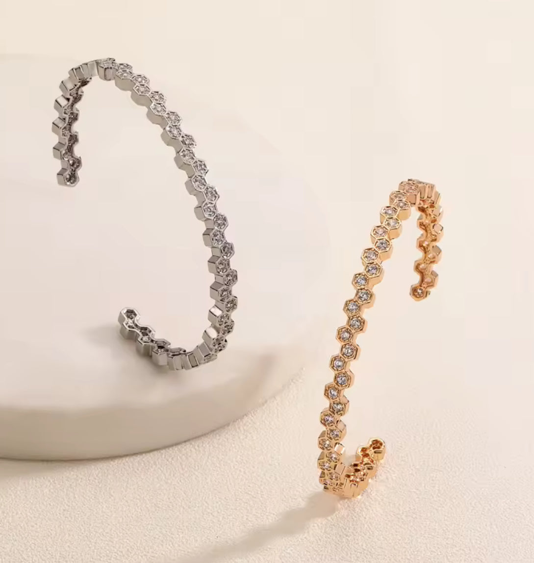 Tetra Silver Cuff
