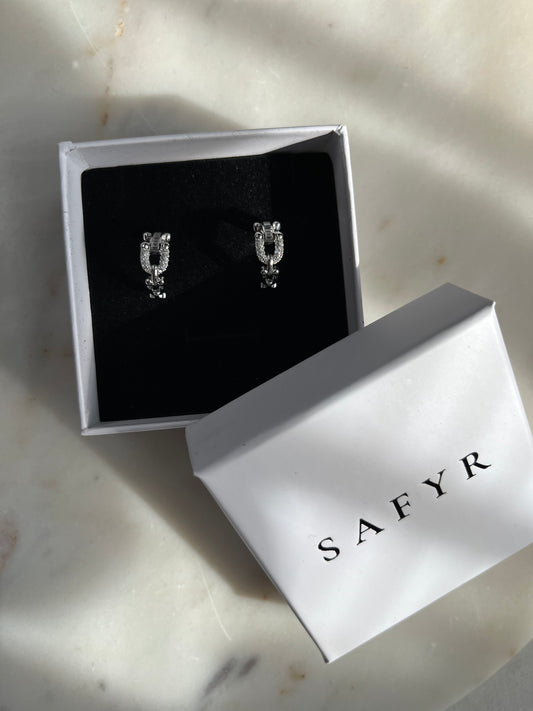 Horsebit Silver Earrings