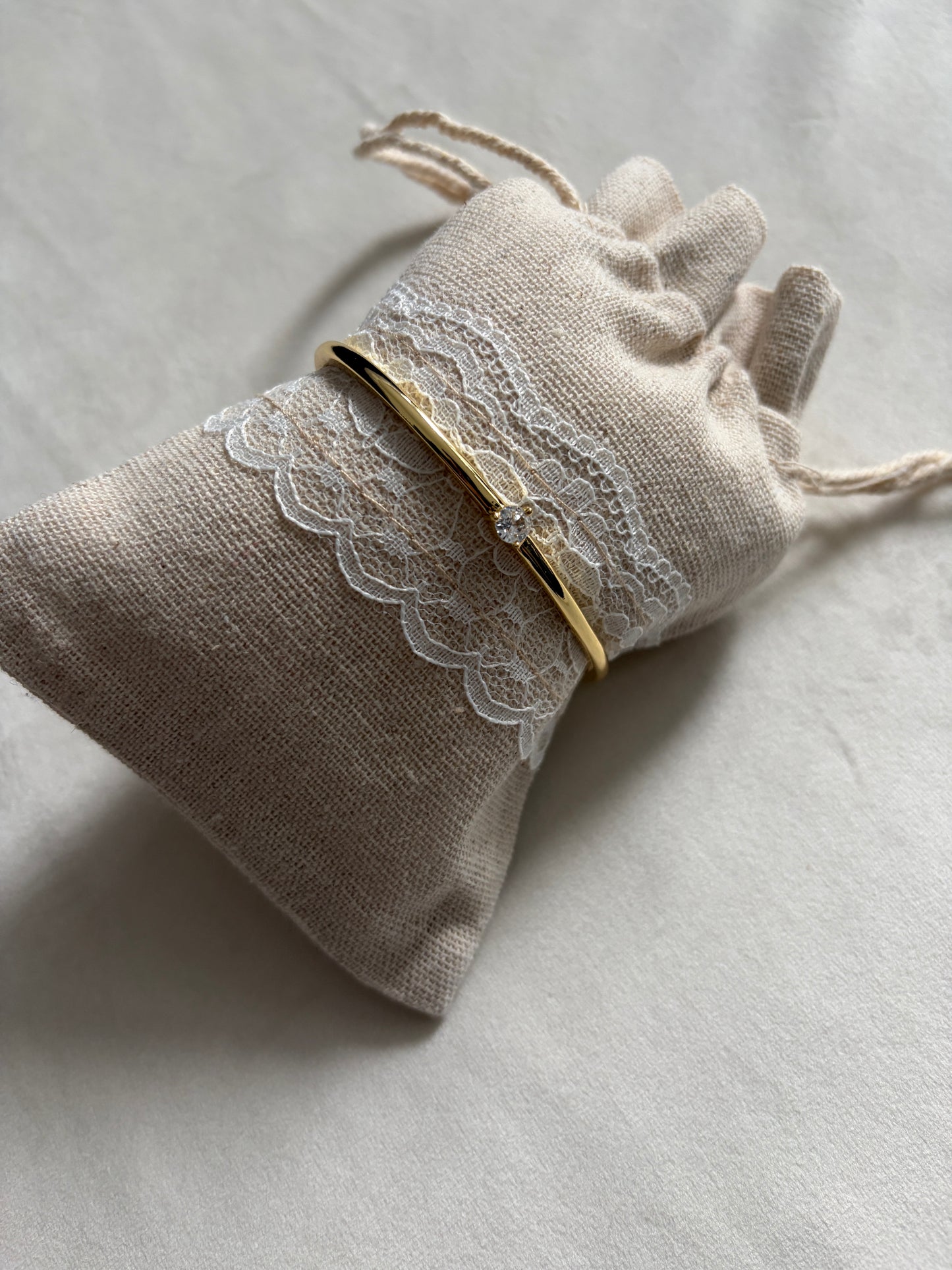 Solitaire Cuff Bracelet