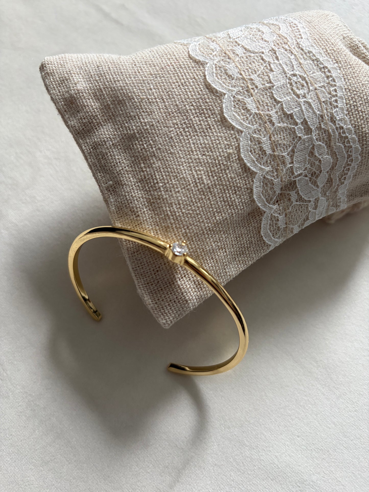 Solitaire Cuff Bracelet