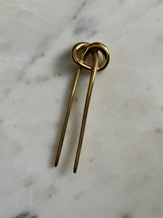 Pretzel Gold Hair Pin