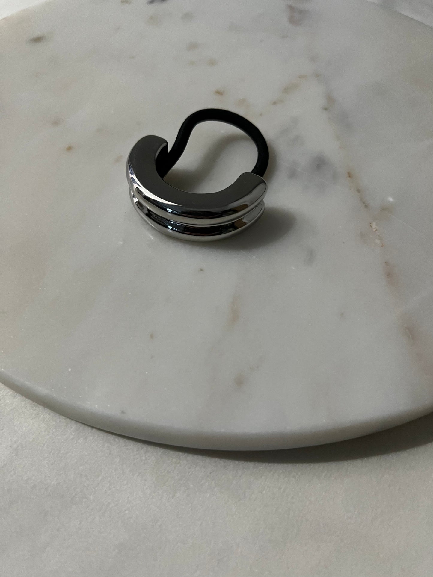 Sienna Silver Ponytail Hair Tie