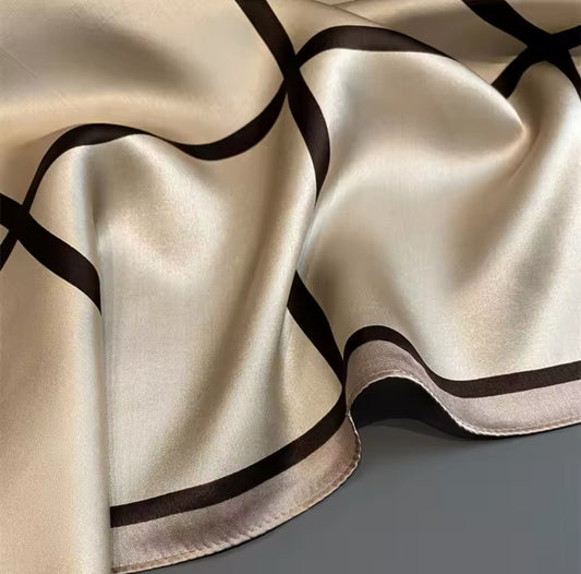 Latte Mulberry Silk Scarf