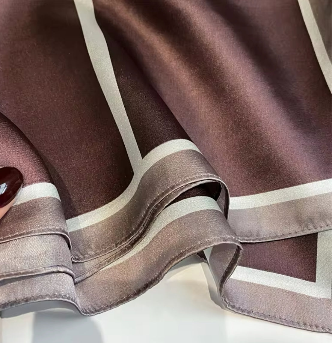 Espresso Mulberry Silk Scarf